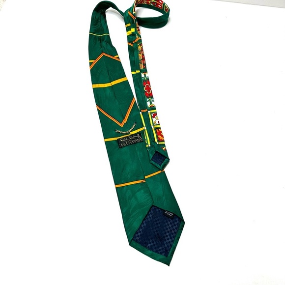 Tie Rush Limbaugh No Boundaries Collection - Mens 100% Silk Necktie Green Yellow - Picture 4 of 10